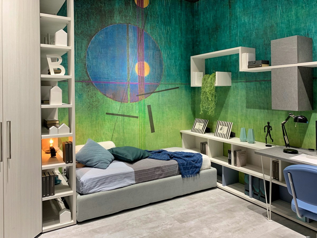Green painted room — illustrative stock photograph